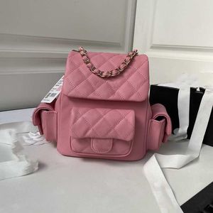 BASS QUALITÀ 2024 Top New Women Designer Designer Origini Backpack Goldpack Pink Black Gold Hardware Tre piccole tasche AirPods Pro con