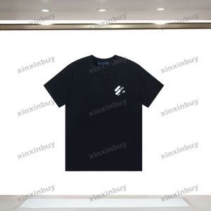 Xinxinbuy 2024 Mężczyzn Designer Tee T Shirt Pin Letter Haft 1854 Kobiety Czarny biały szary niebieski czerwony xs-3xl