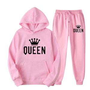 Autumn Winter Woman Hoodies Suit Casual 2 -częściowe zestawy damskie stroje dresowe stroje mody jogging odzież pullover futan z zestawami spodni AG