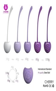 5 pzset Smart Kegel Tighting Kit per esercizi Cherry Bolas Chinas vaginali Ben Wa Balls vibratori giocattoli del sesso per donna Q1119289f7605433