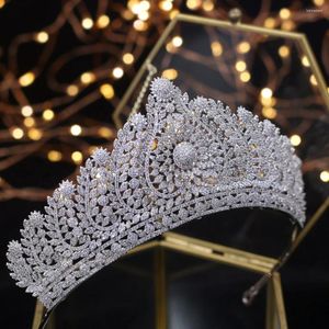 Hårklipp underbara kungliga tiaras quinceanera kronor brudhuvudstycke bröllop smycken tocado novia tillbehör