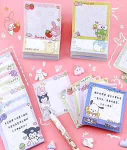 أوراق لطيفة الرسوم المتحركة أنيمي Memo Pad Kawaii الملاحظات اللزجة Girl Diy Devative School Notebook اليابانية القرطاسية 7642091