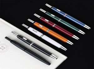 Fountain Pens Majohn A1プレス格納式細かいNIB 04mm金属クリップインクオフィススクールライティングギフト2209275343129