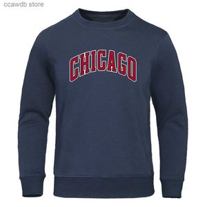 Herrtröjor tröjor chicago basket uniform stad bokstav tryck hoodie män mode casual tröja personlighet street kläder hip hop soft hoody t240110