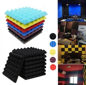 BEIYIN 12Piece Pyramid Acoustic Dampening Foam Sound Absorption Tiles Sound Diffuser Soundproof Panels Fireproof for StudiosHome8166753