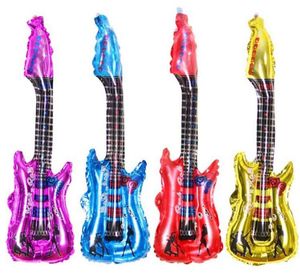 2017 s 80cm 100pcslot gitar tezahürat çubuğu şişirilebilir oyuncaklar karikatür balon sopa parti balon çocuk oyuncakları2389765