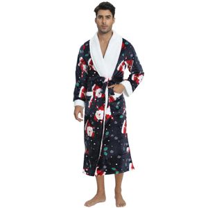 Quente outono inverno flanela homens roupão grosso longo noite sleepwear veludo quimono robe roupas masculinas homewear roupão 240110