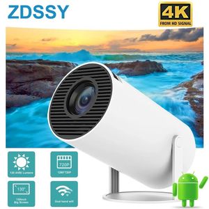 HY300 Android Wifi Smart Draagbare Projector voor Telefoon 1280 720 P Full HD Office Home Theater Video Mini 240110