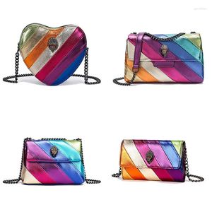 Depolama Çantaları Kurt G Gökkuşağa Gibi Çanta Lüks Tasarımcı Crossbody Çanta Kadınlar Moda Trend Marka Pu Omuz Hediyesi