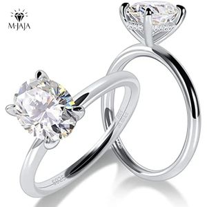 Anéis de noivado para mulheres anel solitário 925 prata esterlina 1-3ct oval corte d cor vvsi laboratório diamante bandas jóias 240109