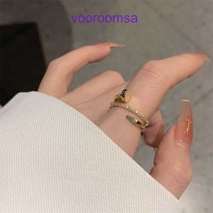 Mode Ring Carter Ladies Rose Gold Silver Lady Rings Super Flash Light Luxury Full Diamond Multi Layer Nail Ring Womens Fashion High Sense With Original Box