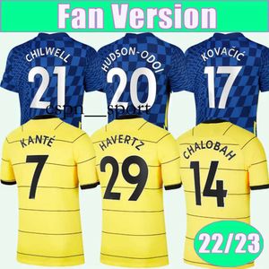 espnsport 2021 22 ZIYECH PULISIC HAVERTZ Herren-Fußballtrikots KANTE GIROUD LAMPARD WERNER JORGINHO KOVACIC Home Blue Away Fußballtrikot Kurzarm