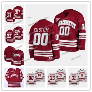 Benutzerdefinierte Massachusetts Minutemen Umass College Hockey Jersey Cale Makar Bobby Trivigno Morrow Ryan Ufko Josh Lopina Garrett Wait Matthew Kessel Matt Ice Jersey