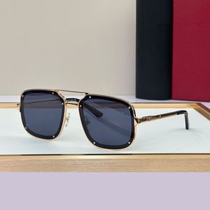 Schwarzgold Sonnenbrille Original Mode Männer Frauen CT0195S Sonnenbrille Übergroße Luxusmarke Sonnenbrille Vintage Carter Sonnenbrille Retro Square Designer übergroß