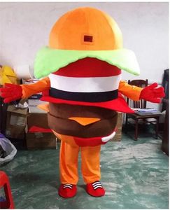 Halloween Hamburger Mascot Costume Cartoon Burger Anime Theme Character Christmas Carnival Party Fancy Costumes Adults Size Birthday Outdoor Outfit