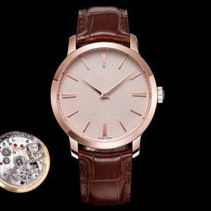 Heritage Orologio da uomo business casual di alta qualità Movimento automatico con doppio specchio in zaffiro Cassa in acciaio 316L Orologio di lusso semplice, sofisticato ed elegante