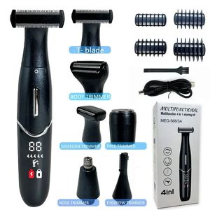 6 in 1 Epilatore elettrico femminile Donna Corpo Viso Rasatura multifunzionale Uomo Area intima Rasoio di precisione Viso Barba Trimmer 240109