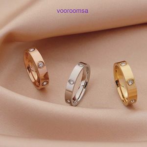 Designer jewelry Carter Rings Light luxury and high end titanium steel non fading ring female design couple Instagram trendy cool style With Original Box