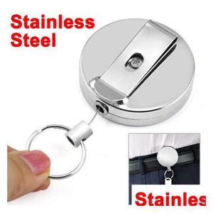 Other Home Garden 300X Metal Delicate And Durable Retractable Pl Chain Reel Id Card Badge Holder Recoil Belt Clip Drop Delivery Dhqfw