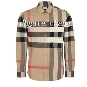 Men's Dress Shirts Designer Mens Shirt Slim Silk T-shirt business clothing plaid men Szie S-4XL 899173721