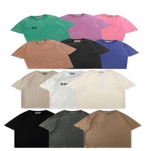 Ess Uomo Donna Designer T-shirt per uomo Moda estiva Caffè nero classico Top Luxurys Lettera Abbigliamento donna Puro cotone 100% Colore nuovo e vecchio Tecnologia S / XL