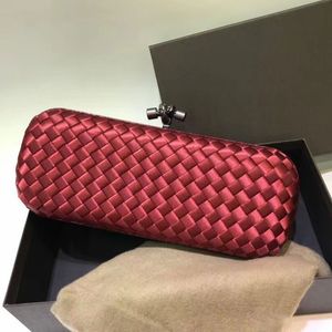 Knot Minaudiere Abendtasche Frauen Clutch Bags Bottegaa Bag Foulard Intrecio Leder Minaudiere Single Fach Magnetrahmen Verschluss Muse Messing 783