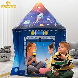 Play Tent for Kids Space Popup Pretend Playhouse Indoor Outdoor Play House Games Children Pop Up Foldable Tent for Boys Girls 240109