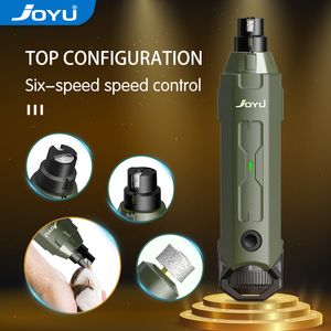 JOYU Dog Nail Grinder with 2 LED Light - Super Quiet Powerful 6-Speed Nail Trimmer File for Small Medium Large Dogs & Cats
