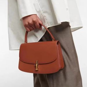 NEW The Row Bag Fashion Luxury Sofia Bag 디자이너 금속 버튼 레트로 간단한 상자 두부 패키지 핸드백