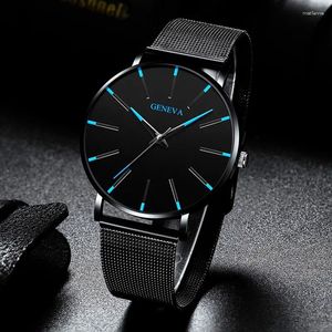 Armbanduhren Quarzuhr Minimalistisch Für Männer Mode Dünne Uhren Einfache Business Edelstahl Mesh Gürtel Hübscher Junge