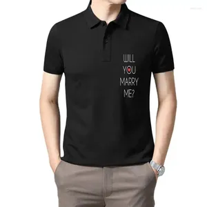 Erkek Polos Sıradan Tişört Erkek Desen Sevgililer Günü - Benimle evlenir misin T -shirt artı boyutu giyim