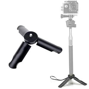 Monopods svart mini stativ för smartphone / telefonhållare stativ stativ monopod för gopro / dji osmo / sjcam bärbar hopfällbar stativ