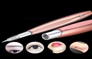 Ganze Professionelle Microblading Tattoo Maschine Permanent Make-Up Maschine Stift Patrone Nadeln Augenbrauen Lippen Maschine Stift Tool1290309