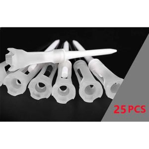 골프 공 25pcs 소프트 고무 저항 품질 플라스틱 83mm 티 접착제 옥외 휴대용 이중층 볼 스터드 골프 ''FRP