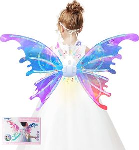 Electric Fairy Wings for Girls - Light Up Butterfly Elf Wings With