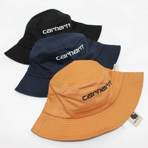Versatile tooling fisherman's hat men's and women's fashion brand Street basin hat embroidered letter short brim sunshade travel hat