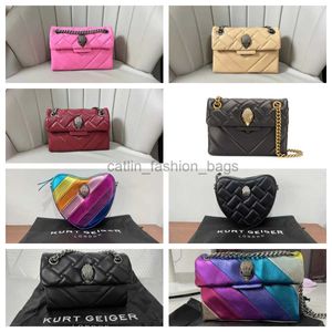 Bolsas de ombro Kurt G Londres Multi-Colort Patchwork Bags Crossbody for Women UK Brand Designer Fashion Trend Bolsa PU ombro Bagcatlin_fashion_bags