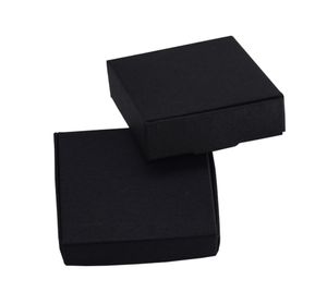 646428cm Siyah karton paketleme kutuları diy hediye dekoratif kraft kağıt kutular el yapımı sabun paketi karton kutular 50pcslot3458091