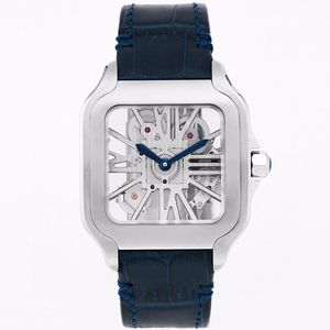 Men Watches Automatic 4S20 Mechanical Movement Watches 39.8mm Hollow Out Design Waterproof Fashion Scratch Resistant Glass Leather Strap Wristwatches