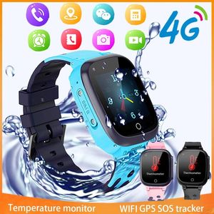 Xiaomi Dispositivos Mijia Crianças GPS Smart Watch Temperatura corporal Monitor de vídeo Call Relógio Relógio Sos impermeável Baby Kids Smartwatch Relógio