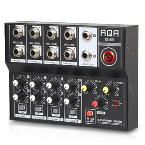 Mikser audio Professional 8 -kanałowa konsola DJ DJ Digital Center interfejs mobilny przenośny tabelę częstotliwości dźwięku Wzmacniacz Kartę Mixing 240110