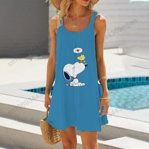 Casual Dresses Beach Suspended Dress Comfort Round Neck Pool Party Beachwear Woman Clothing Womens Women's Fashion 2024 Luxury