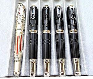 Limited Writers Edition Victor Hugo Rollerball Pen Ballpoint Pennor Retro Design Black Metal Church Reliefs Office Writing STATER6096146