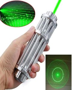 High Power Green Laser Pointer Silver 532nm 10000m Pen Lazer Focus Adjustable Burning match laser pen For hunting 2205109126529