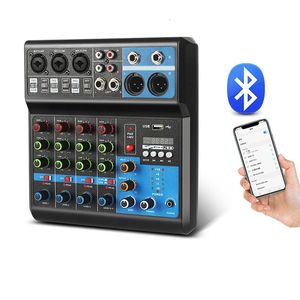 Mixer audio professionale a 5 canali Registrazione su computer Scheda di unità gratuita Console di missaggio Audio Pro Attrezzatura per DJ 240110