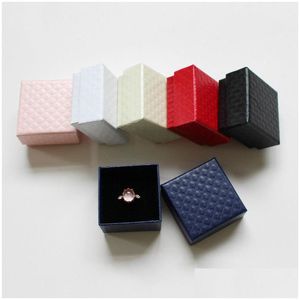 Gift Wrap 500Pcs Gift Wrap Exquisite Diamond Pattern World Er Jewelry Box 6 Colors Selected For Ring Earrings 5X5X3Cm Drop Delivery Ho Dh2Xp