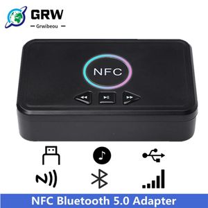 Динамики NFC Адаптер Bluetooth 5.0 Домашний динамик Приемник Usb Smart Воспроизведение A2dp Aux 3,5 мм Rca Jack Стерео аудио Беспроводной адаптер