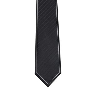 Designers Brand 7CM Elegant Dress Ties for Men Wedding Party Accessories 2.76 Inches Black Striped Necktie with Gift Box 240109