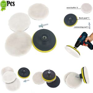 New Other Interior Accessories 5Pcs Universal Car Polish Pad 3/4/5/6 Inch Soft Wool Machine Waxing Polisher Car Body Polishing Discs Detailing Cleaning Goods