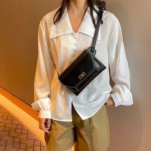 Luxury Simple Chest Bag Women Belt Highgrade Leather Shoulder Crossbody Bags Designer Fanny Pack Ladies Waist 240110